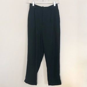 Zara Woman High Waisted Cropped Trouser Pants
